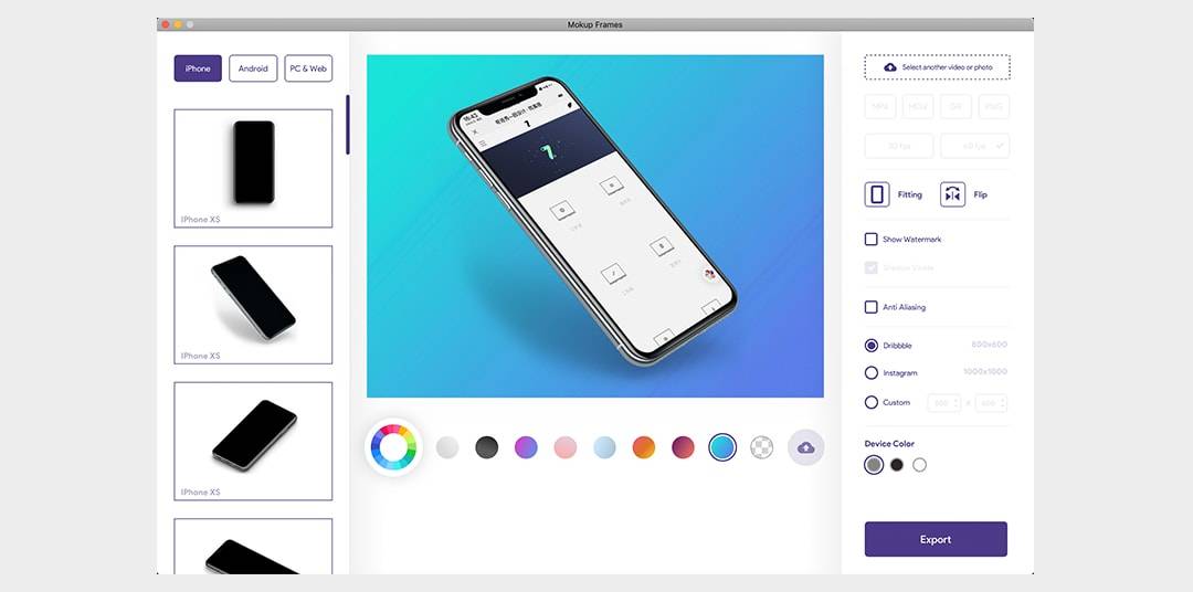 Mokup Frames 一键生成样机效果图