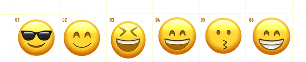 【AE/PR模版】Emoji动画素材 102个可爱Emoji表情动画素材
