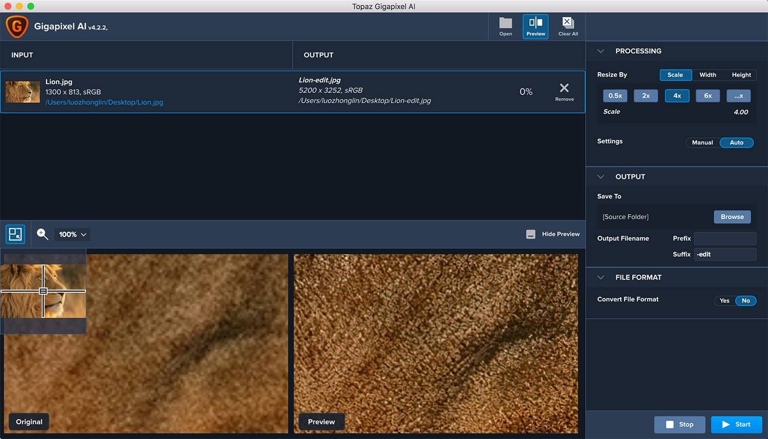 Topaz Gigapixel AI 4.2.2 图片无损放大