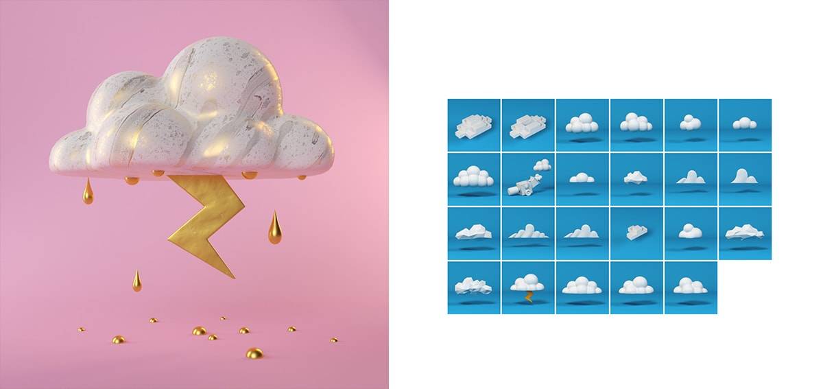 【C4D模型】C4D小模型 180个C4D精美小模型包