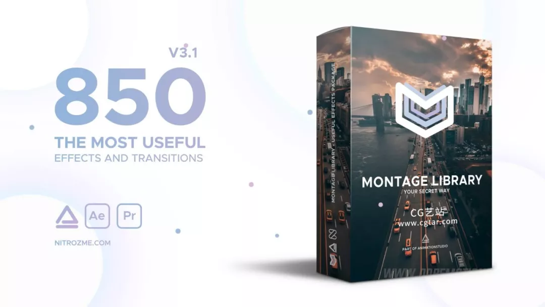 【AE脚本】Montage Library 850组蒙太奇滤镜特效预设