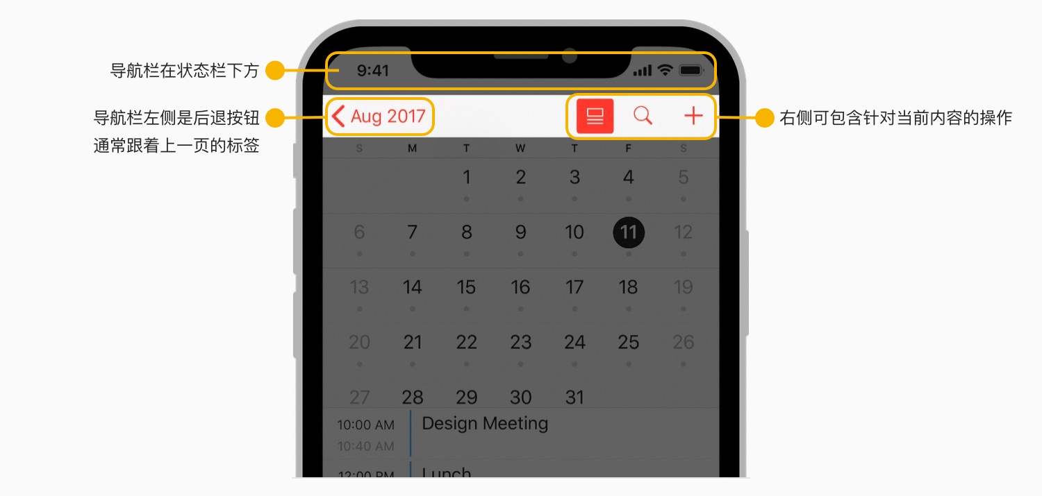 iOS 人机界面指南精简版笔记之界面元素:Bars