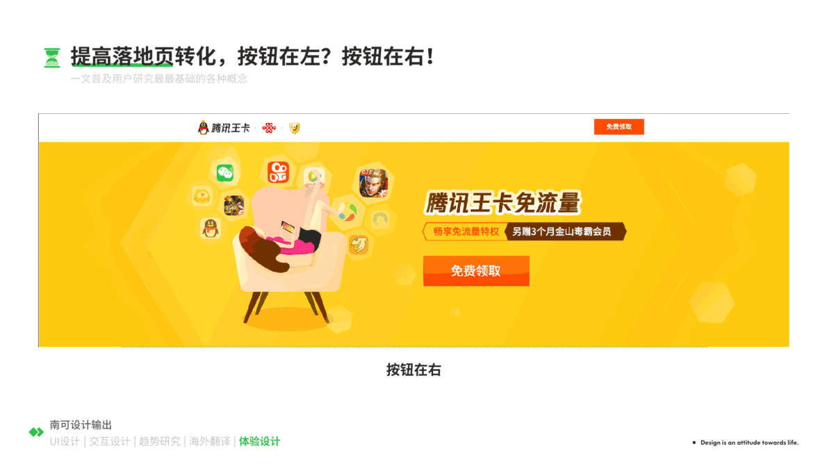 想提高设计转化率,按钮应该放在左边还是右边?