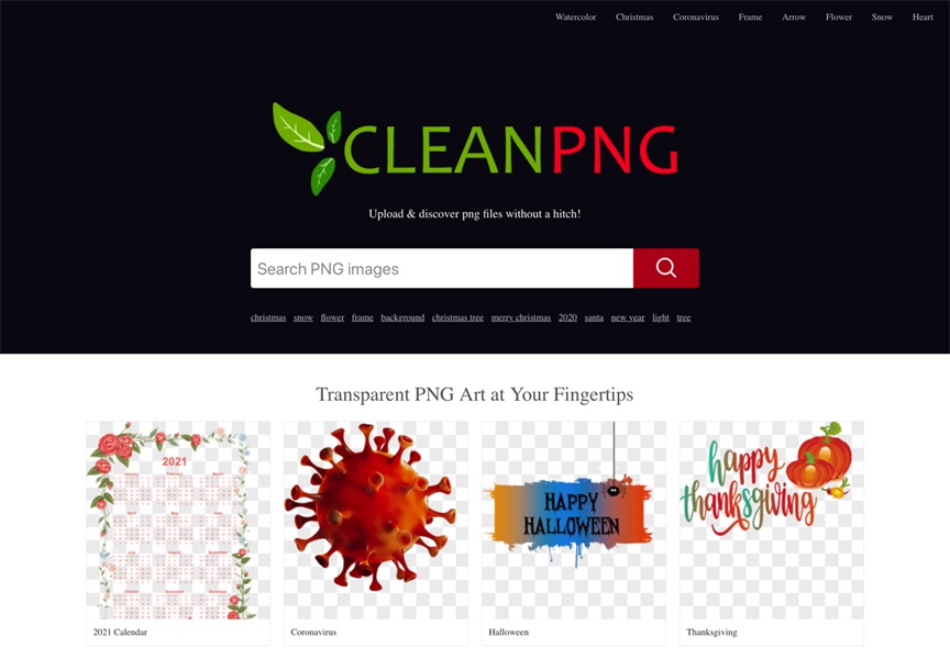 免费下载!这个网站提供超过300万张免抠素材:CleanPNG