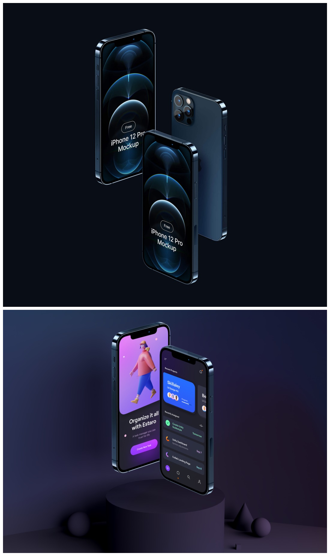 全部打包!精挑细选的 9 组 iPhone 样机,真的是炸裂高级